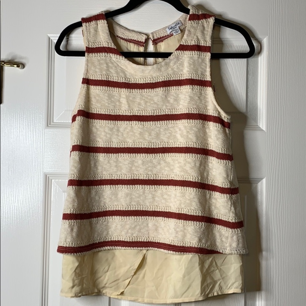 Splendid Double Layered Sweater Tank Top